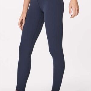 Lululemon Wunder Under High-Rise Leggings – Navy Blue, Size 10